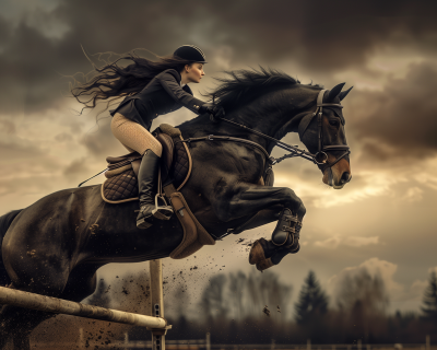 Modern Equestrian Jumping