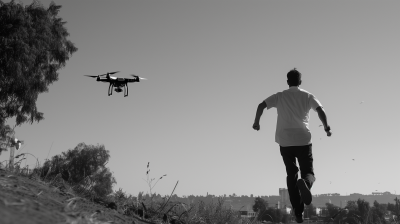 Drone chasing a car