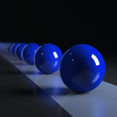 Blue Smooth Spheres in Space