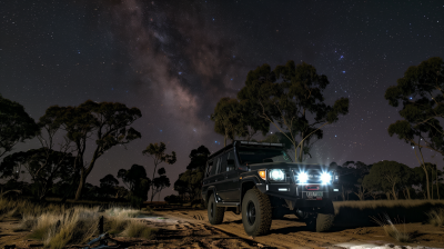 Moonlit Night with Toyota Landcruiser