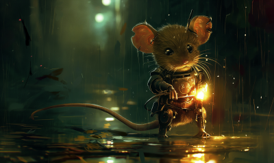 Steampunk Mouse in Sewer