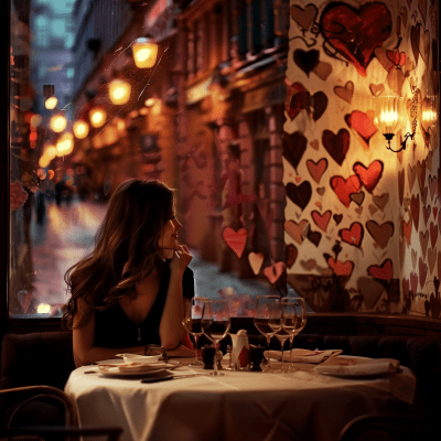 Romantic Notes on Table at Restaurant