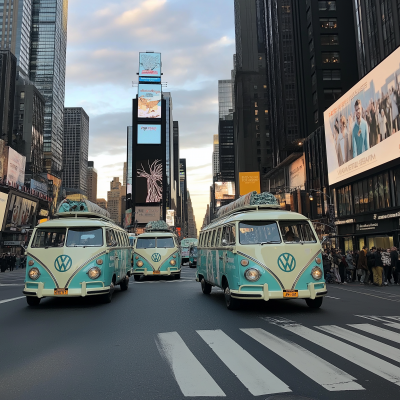 Vintage VW Buses Convoy