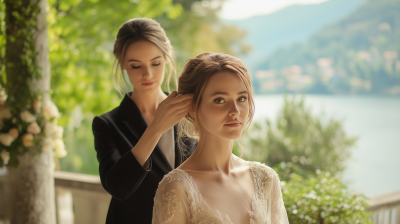 Backstage Wedding Hairdressing