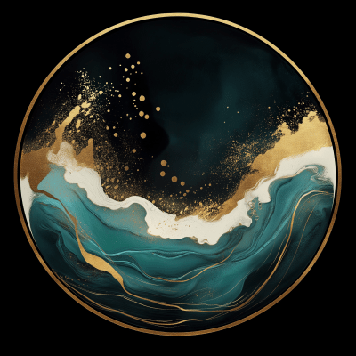 Golden Ocean Abstract