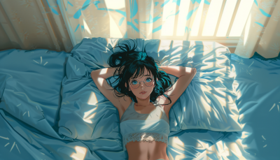 Girl in Anime Style Ghibli Art