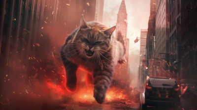 Angry Giant Cat in New York City