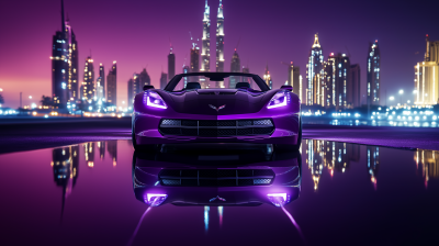 Futuristic Corvette Reflections