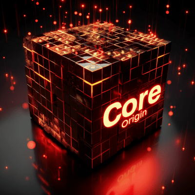 3D Cube with Logo Text