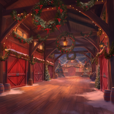 Festive North Pole Interior