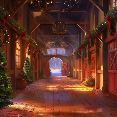 Festive North Pole Village