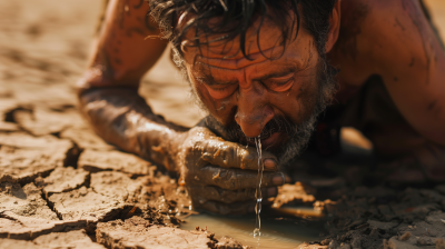 Thirsty Farmer in Drought