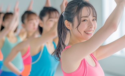 Japanese Women in Yoga Class