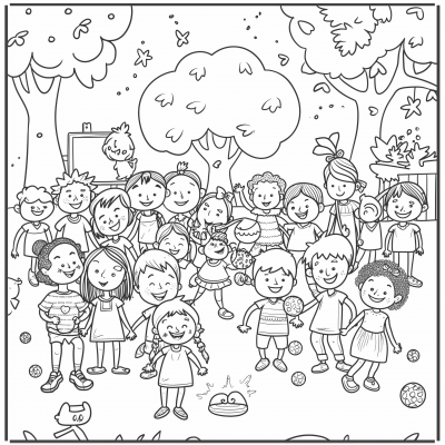 Simple and Engaging Coloring Book Page