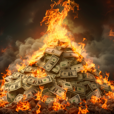 Burning Money Mountain