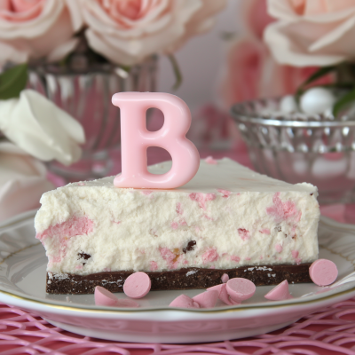 Vintage Pink Chocolate B Letters