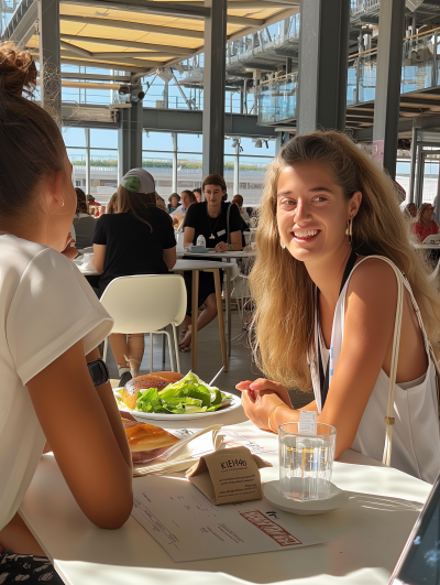 Girl volunteering at Olympic Games 2024 in Paris