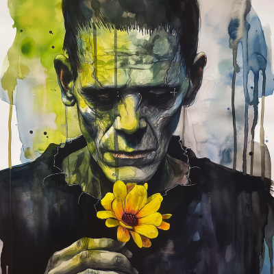 Frankenstein with Yellow Flower