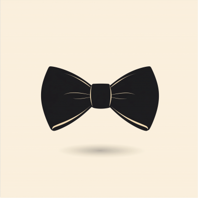 Black Bow Tie Vector Logo