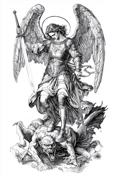 St. Michael the Archangel vs Demon