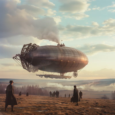 Steampunk Airship Landing