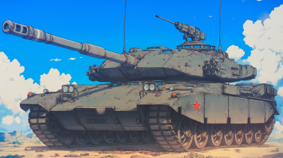 80s Anime Poster Style Tank Artwork