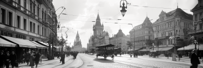 Vintage Munich Cityscape in 1905