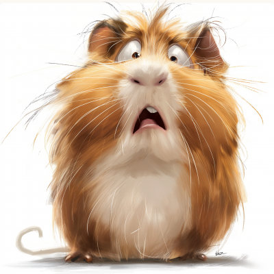 Stressed Guinea Pig Illustration