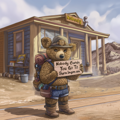 Smokey the Bear in Cartoon Style