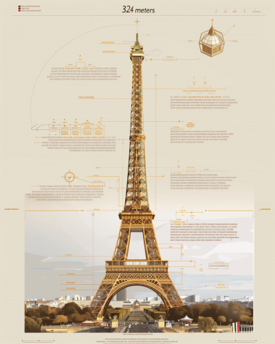 Eiffel Tower Vector Diagram