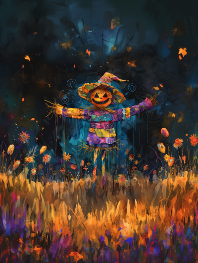 Colorful Silly Scarecrow