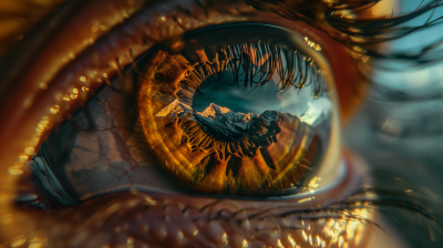 Reflection in a Brown Eye