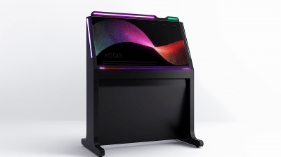 Interactive Kiosk with Colorful Waves