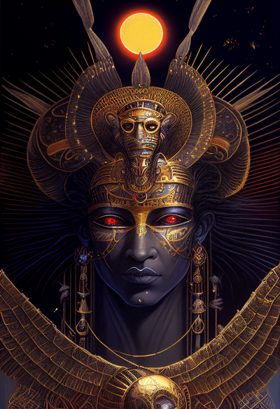 Egyptian Sun God RA Portrait