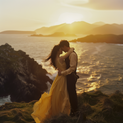 Romantic Sunset Embrace