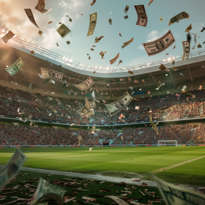 Soccer Stadium Money Photo