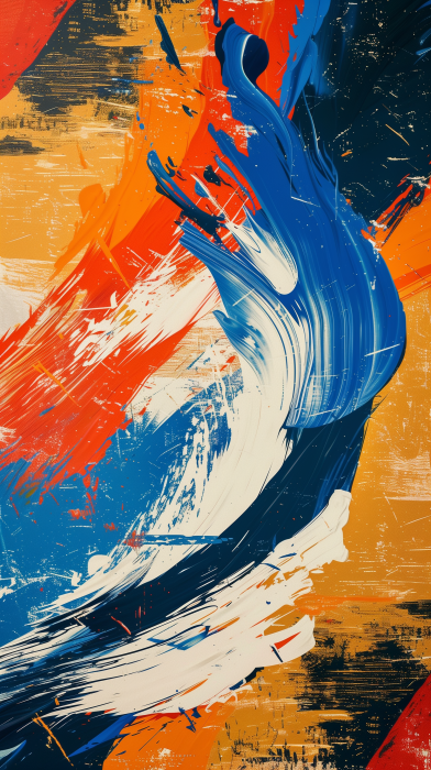 Abstract Netherlands Poster for Olympics in Paris