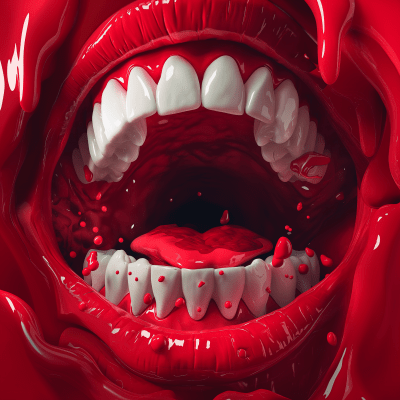 Red Surrealistic Mouth