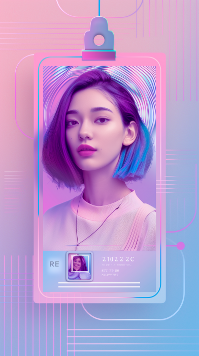 Y2K Aesthetic ID Card Mockup