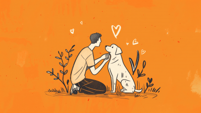 Rescued Dog Illustration