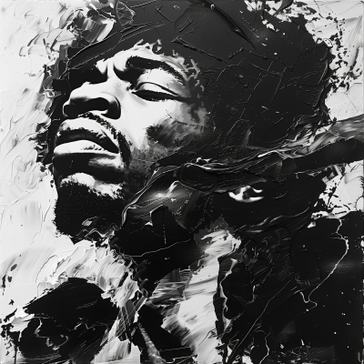 Abstract Jimi Hendrix Painting