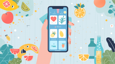 Lifestyle Data Collection App Interface Illustration