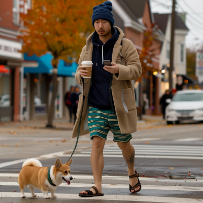 Urban Walk in Fall