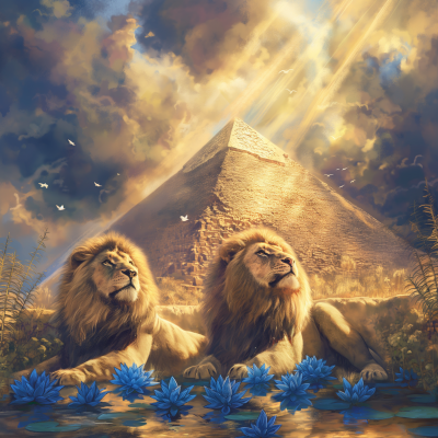 Lions at Pyramid