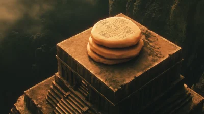 Ancient Temple with Sandstone Pancakes