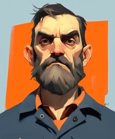 Concept Art of Man’s Head