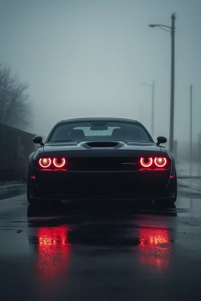 Mysterious Black Dodge Challenger