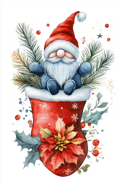 Christmas Gnome Illustration