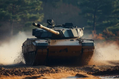 K2 Tank in Muddy Terrain