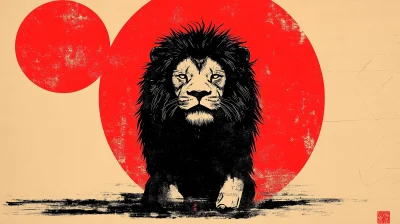 Big Lion Vintage Poster